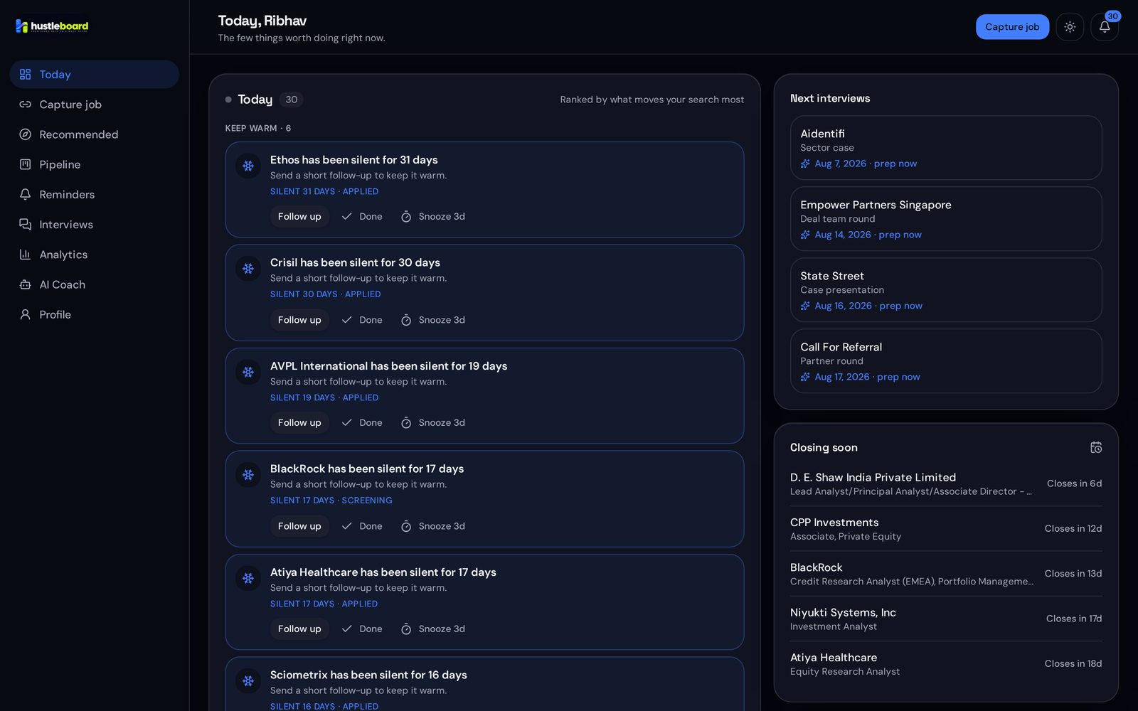 HustleBoard — Today — the next best thing